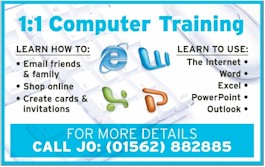 1:1 Training Call Jo on 01562 882885